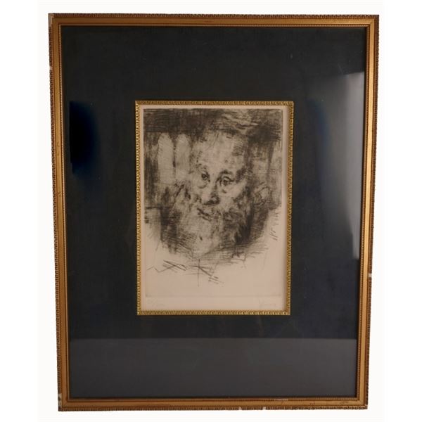 Jack Levine - Ancient Scholar, Signed Etching