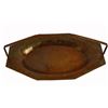 Image 2 : Hand Hammered Octagonal Copper Tray with Handle