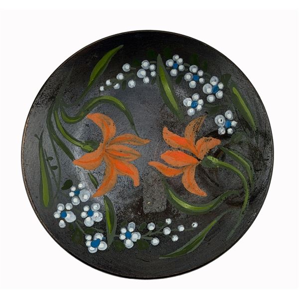 Chilean Decorative Copper Floral Bowl