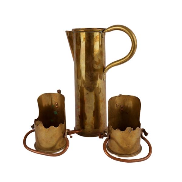 WWI Trench Art Brass Coal Skuttles