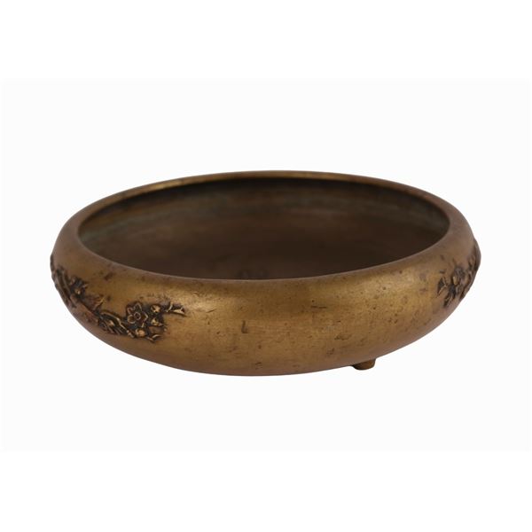 Japanese Meiji Period Bronze Ikebana Bowl