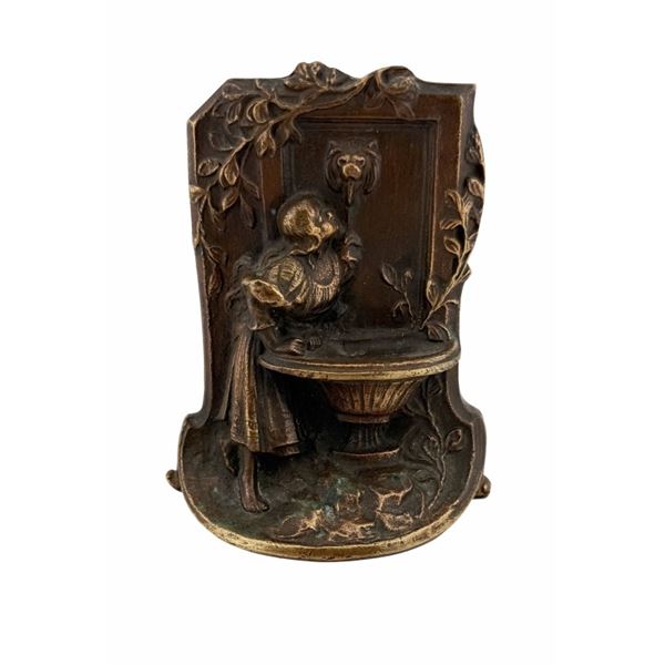 Art Deco Fountain of Knowledge Bronze Bookend