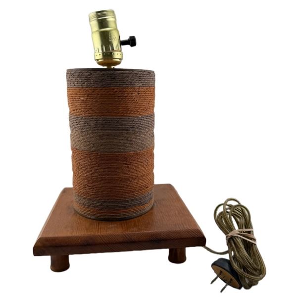 Mid-Century Mixed-Media Table Lamp