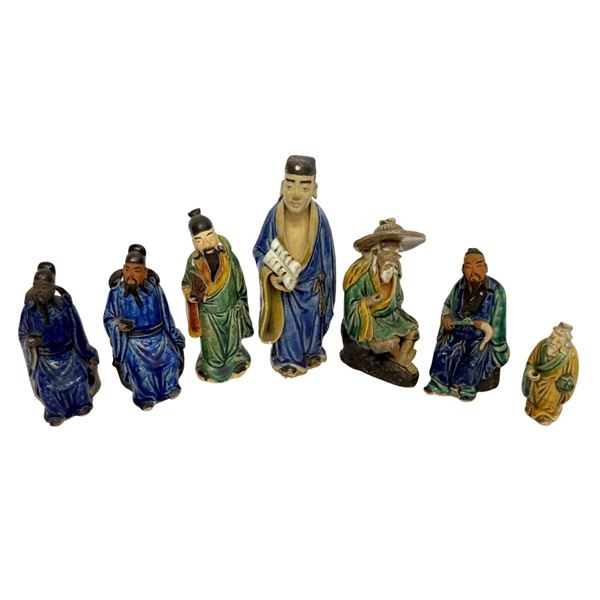 Collection of Chinese Mudmen Figurines