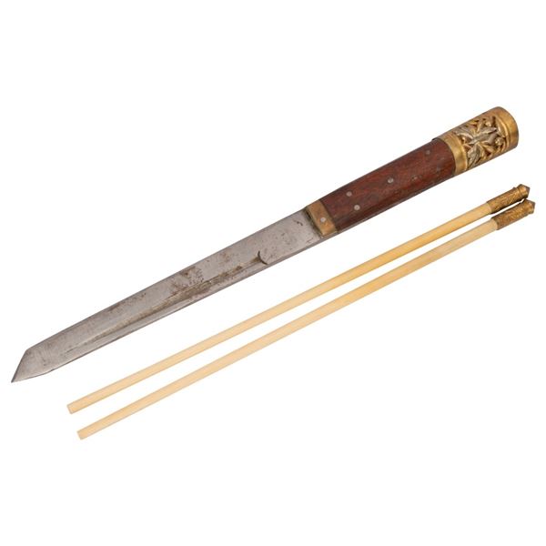 Antique Chinese Traveling Chopstick & Knife Set