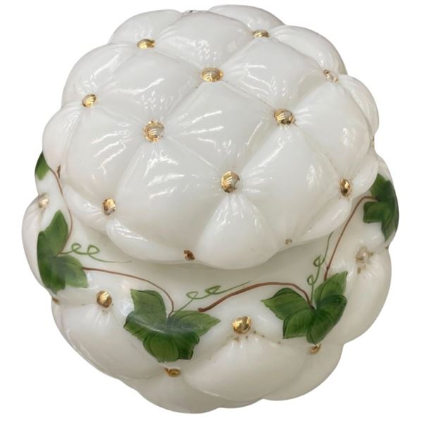 Consolidated Co. Tufted Milk Glass Biscuit Jar