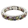 Image 1 : Silver Plated Multi Gemstone Bangle