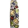 Image 2 : Silver Plated Multi Gemstone Bangle