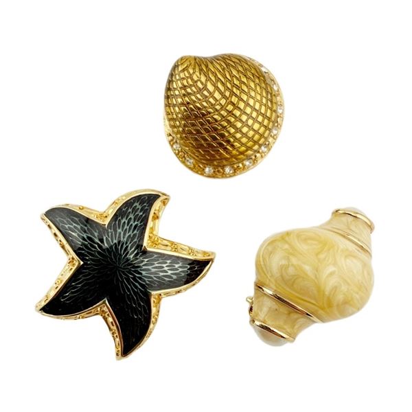 Erwin Pearl Sea Creature Figural Brooch Lot