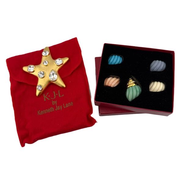 Kenneth Jay Lane Sea Creature Brooch Lot