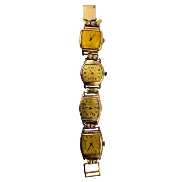 Antique Gold Filled Hand-Made Watch Bracelet