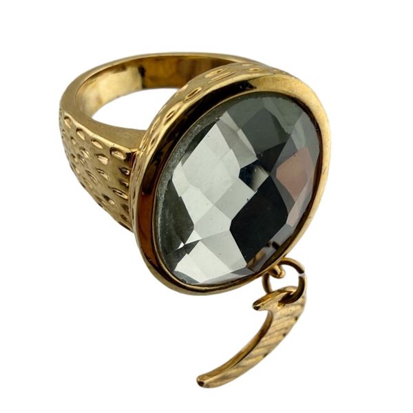 Loulou De La Falaise Jeweled Moon Ring 9 3/4
