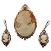 Image 1 : Michael Valitutti Sterling Carved Shell Cameo Set