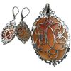 Image 5 : Michael Valitutti Sterling Carved Shell Cameo Set