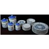Image 1 : Complete Blue Floral and Goose Ceramic Dinnerware and Canister Set