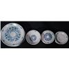 Image 3 : Complete Blue Floral and Goose Ceramic Dinnerware and Canister Set