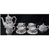 Image 1 : Complete China Tea Set with Floral Designs and 11 Pieces