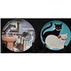 Image 1 : Two Decorative Cat-Themed Collector Plates