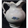 Image 3 : Decorative Ceramic Pitcher With Hand-Painted Blue Rose Detail, 10 x 8 Inches