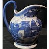 Image 1 : Blue and White Ceramic Pitcher, 10 Inches Tall, 8 Inches Wide