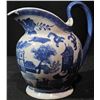 Image 3 : Blue and White Ceramic Pitcher, 10 Inches Tall, 8 Inches Wide