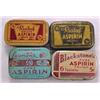 Image 1 : LOT OF 4 VINTAGE ASPIRIN TINS - INCL. ART DECO DES
