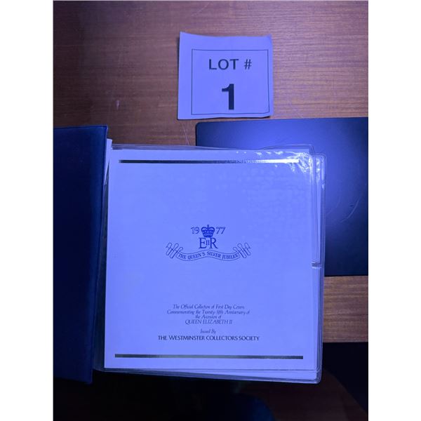THE WESTMINSTER COLLECTORS SOCIETY FIRST DAY COVER COLLECTION PAPER THE QUEEN'S SILVER JUBILEE 1977