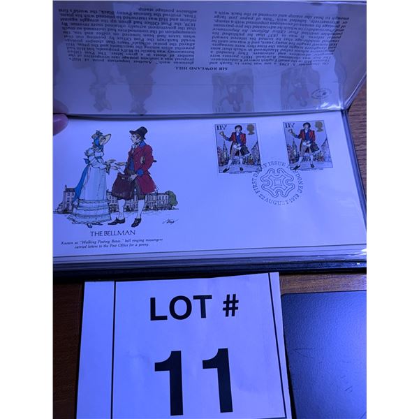 GREAT BRITAIN FIRST DAY COVER PAPER THE BELLMAN & THE LETTER CARRIER 1976