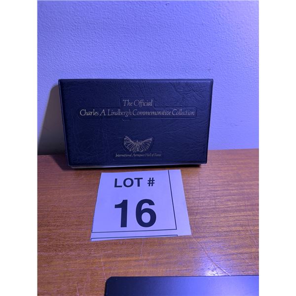 INTERNATIONAL AEROSPACE HALL OF FAME COMMEMORATIVE COVER COLLECTION LEATHERETTE BINDER CHARLES A. LI