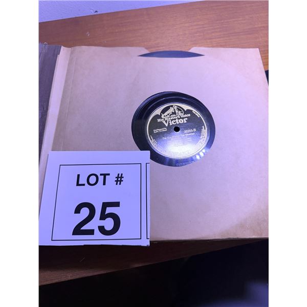 VICTOR 78 RPM RECORD SHELLAC HIS MASTER'S VOICE LABEL 26255-B