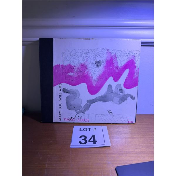 MARY LOU WILLIAMS PIANO SOLOS VINYL RECORD ALBUM COVER ARTWORK