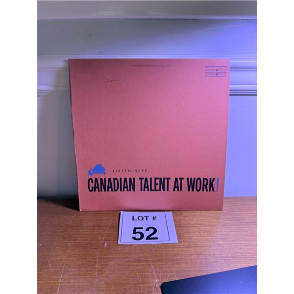 CFRB 1010 CKFM 99.9 PROMOTIONAL RECORD ALBUM CANADIAN TALENT AT WORK!