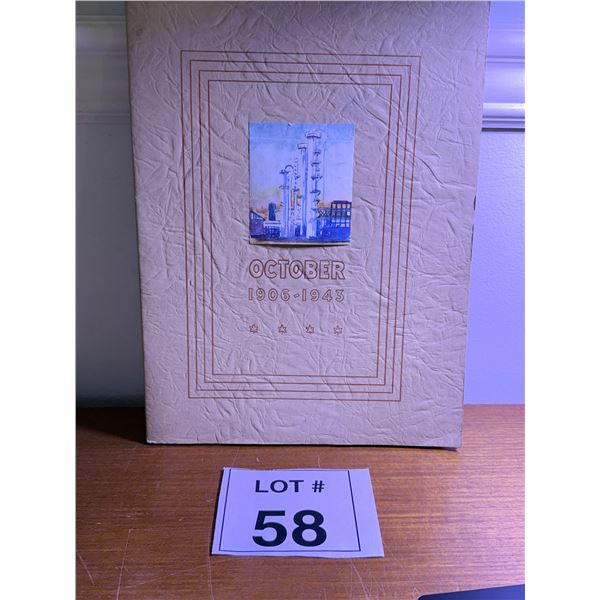 PHOTO ALBUM PAPER COVER OCTOBER 1906-1943 GAS STATION THEMED COVER