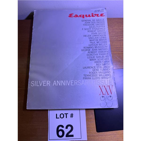 ESQUIRE MAGAZINE PAPER SILVER ANNIVERSARY ISSUE OCTOBER 1958