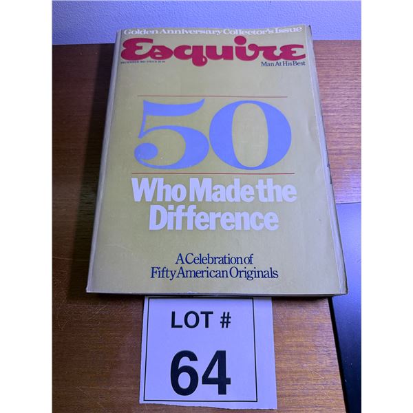 ESQUIRE MAGAZINE PRINT GOLDEN ANNIVERSARY COLLECTOR'S ISSUE DECEMBER 1983