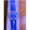 Image 2 : SWATCH WRISTWATCH PLASTIC BLUE DIAL VANCOUVER 2010 OLYMPICS DESIGN 2010