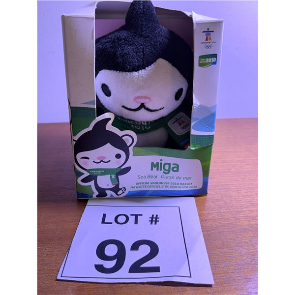 VANCOUVER 2010 MIGA PLUSH TOY STUFFED ANIMAL IN ORIGINAL BOX 2010