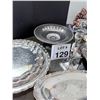 Image 1 : SERVING TRAY SET SILVERPLATE EMBOSSED SCROLLED DESIGNS