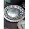 Image 2 : SERVING TRAY SET SILVERPLATE EMBOSSED SCROLLED DESIGNS