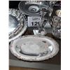 Image 3 : SERVING TRAY SET SILVERPLATE EMBOSSED SCROLLED DESIGNS