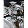 Image 4 : SERVING TRAY SET SILVERPLATE EMBOSSED SCROLLED DESIGNS