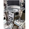 Image 8 : SERVING TRAY SET SILVERPLATE EMBOSSED SCROLLED DESIGNS