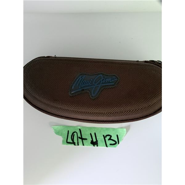 MAUI JIM SUNGLASSES PLASTIC TORTOISE SHELL FRAME WITH BROWN ZIP CASE