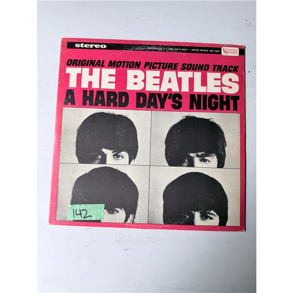 UNITED ARTISTS THE BEATLES SOUNDTRACK VINYL LP STEREO "A HARD DAY'S NIGHT"  UAS 6366 1964