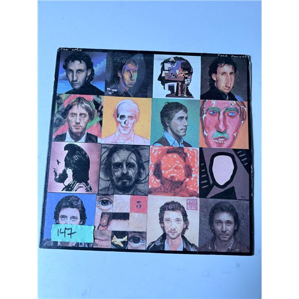 THE WHO VINYL RECORD  PORTRAIT COLLAGE DESIGN FACE DANCES ERA
