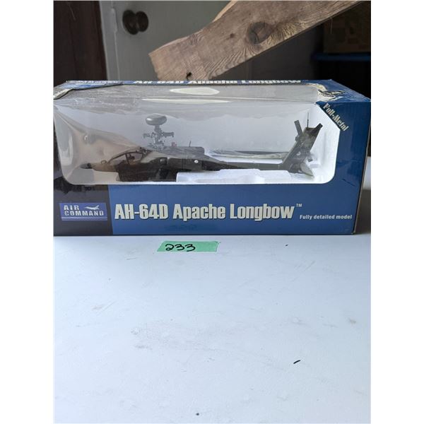 MODEL HELICOPTER AIR COMMAND NON-METAL AH-64D APACHE LONGBOW BRAND NEW