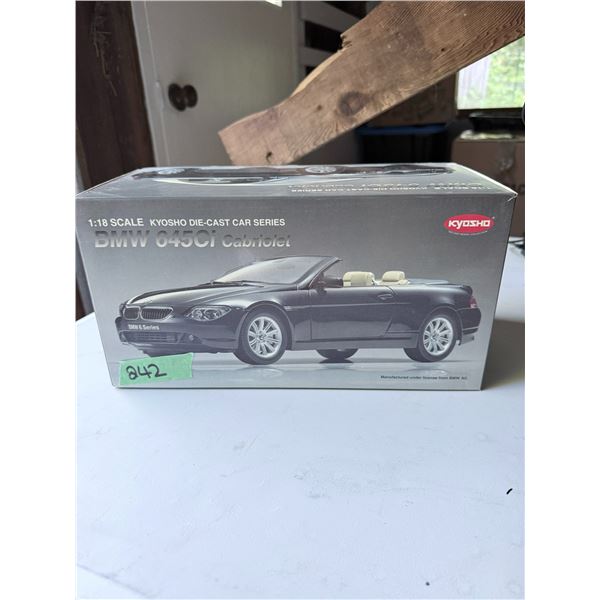 DIE-CAST MODEL CAR KYOSHO 1:18 SCALE BMW 645CI CABRIOLET BRAND NEW