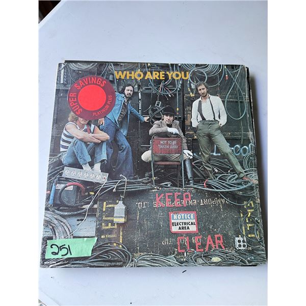 VINYL RECORD WHO ARE YOU ALBUM COVER