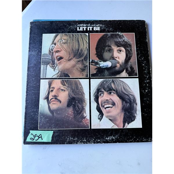 VINYL RECORD THE BEATLES LET IT BE ALBUM COVER