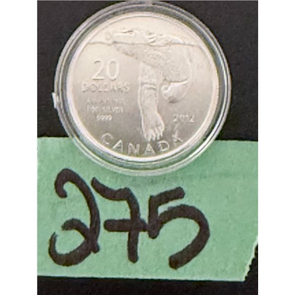 COIN ROYAL CANADIAN MINT SILVER 20 DOLLARS ARCTIC DESIGN